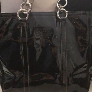 Large Patton leather coach bag